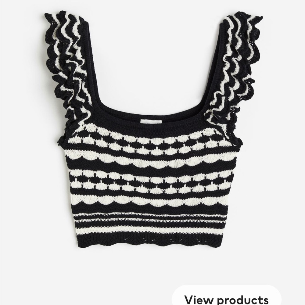 Crochet Look Crop Top